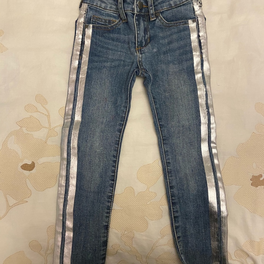 Girls Joes Jeans with silver lining - size 5